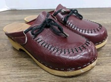 Vintage Olof Daughters of Sweden Clogs by Ulla Women's Size EU 35 US 5