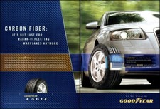 Pneumatici Goodyear Eagle 2006 Audi A6 2 pagine stampa d'epoca pubblicità uomo grotta wall art