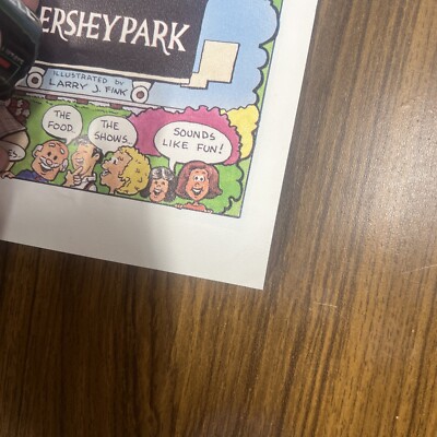 Vintage 1987 80th Year Hershey Park Map Poster Pennsylvania