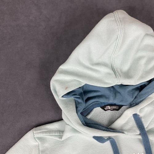 The North Face Trivert Hoodie Womens Large Blue Pullover Sweatshirt Pockets - Picture 4 of 15