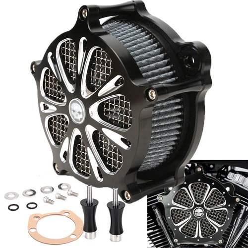 For Harley Air Cleaner Intake Filter Touring Road King Street Glide Softail Dyna - Picture 2 of 10