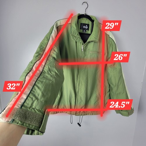 90'S LEVI'S SILVER TAB Jacket Olive Green Multipocket Zipper Casual Sport Coat - Picture 13 of 13