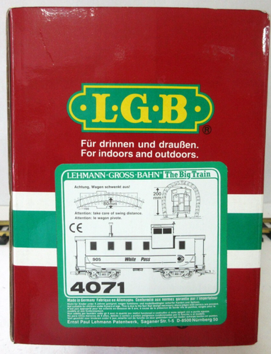 LGB 4071 G Scale Steel Caboose White Pass and Yukon 905 NEW - Picture 2 of 9