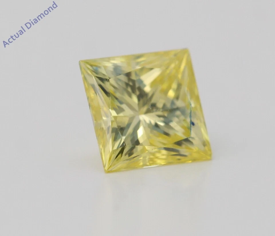 Princess Loose Diamond (1.03 Ct Vivid Yellow( Enhanced) Vs1(enhanced) ) IGL - Image 2 of 4