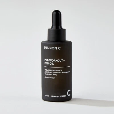 MISSION C CBD Oil Drops 6000mg - infused with Ashwagandha - CBD Oil for Wellness Boost