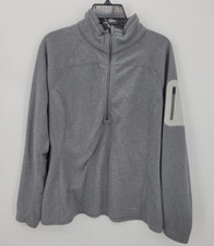 Eddie Bauer Pullover Sweater Womens XL Gray First Ascent Fleece Quarter Zip
