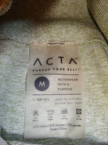 Women's Acta Light Green Leggings Size M - Picture 5 of 7
