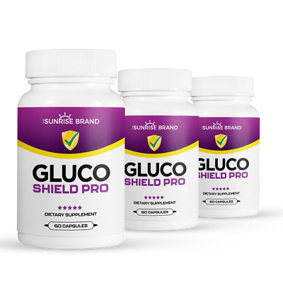 Gluco Shield Pro  Supplement Supports Blood Sugar - 3 Bottles 180 Capsules