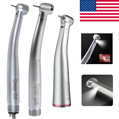 Dental E-generator LED High Speed Push / 1:5 Increasing Contra Angle Handpiece