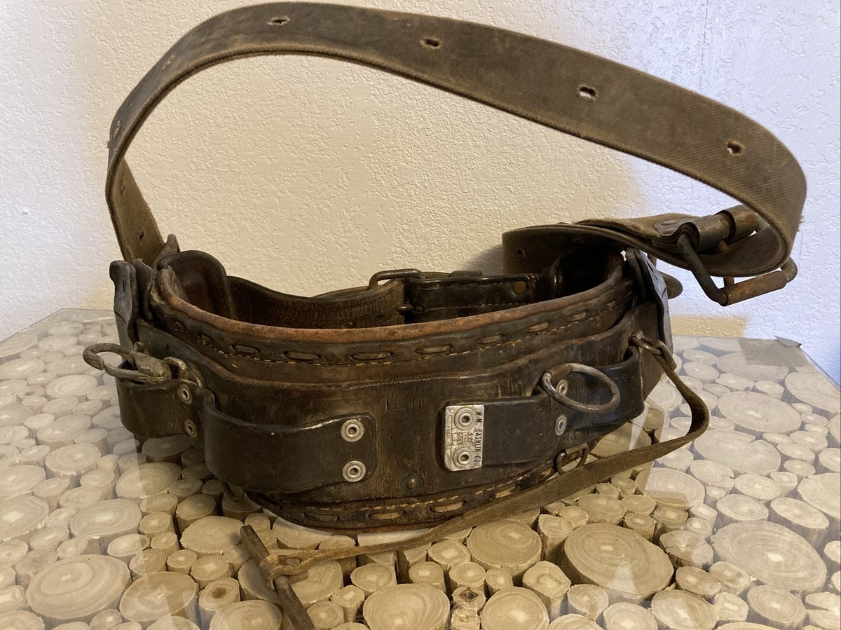 Vintage WM Bashlin Co Lineman Utility Pole Climbing Belt Size D21