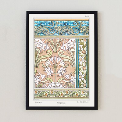 1896 Vintage Botanical Flower Pattern Illustration Retro A4 Wall Decor Art Print
