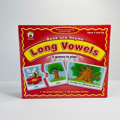 Carson Dellosa Educational Puzzle Sets - Long Vowels - 24 Sets Ages 4+