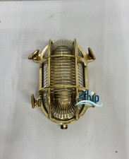 Old Vintage Ship Original Brass Ceiling/Wall Mount Nautical Cover Light Fixture
