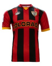 Colorado Arza Soccer Jersey Red and Black 100% Polyester Made in Mexico