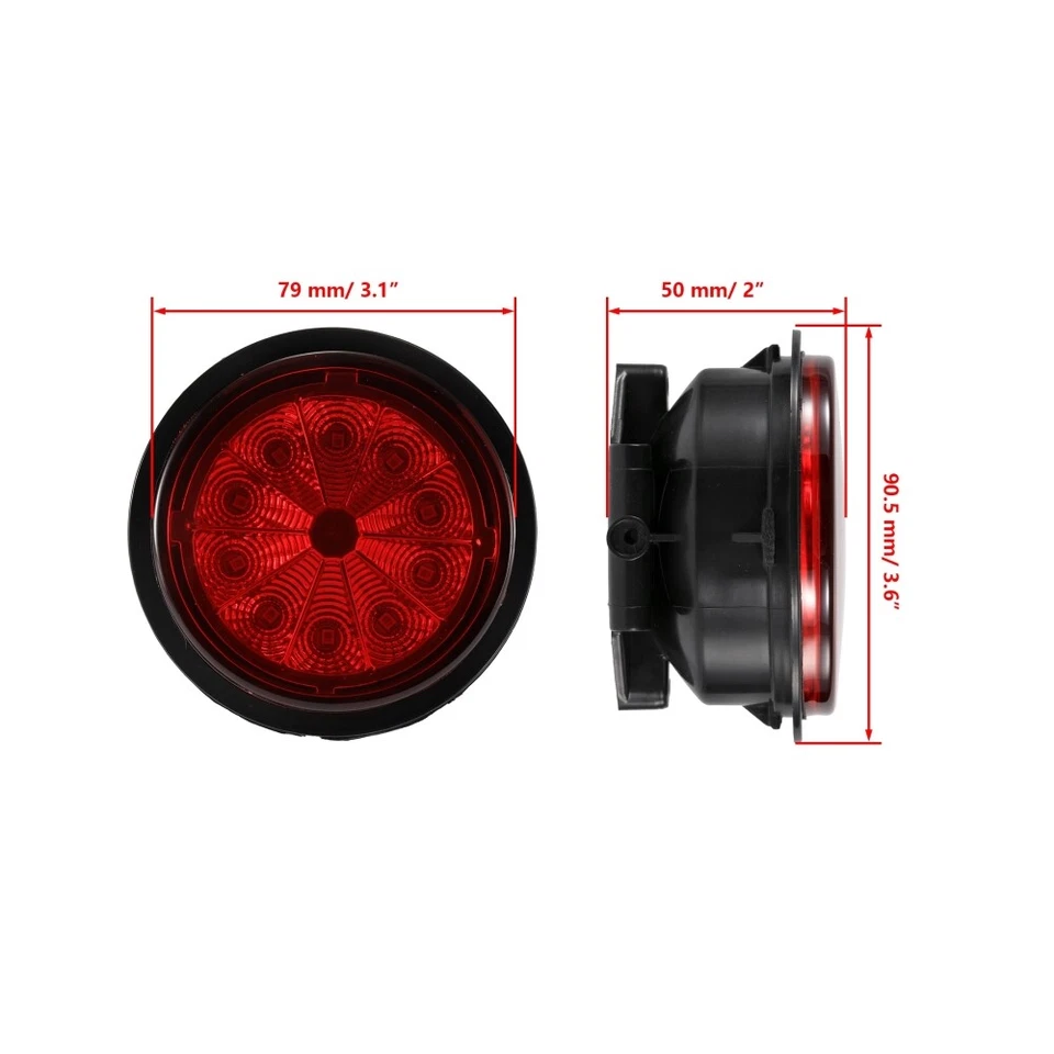 2x Red LED Tail light for Can-Am Outlander Renegade Commander Maverick 2011-2023 - Image 3 of 4