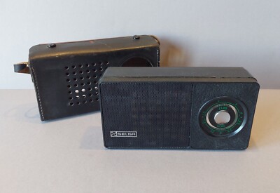 Soviet  portable radio receiver Selga - 405. Made in USSR. Original case.
