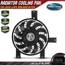 A/C Condenser Cooling Fan with Shroud Assembly for Lexus LX470 1998-2002 V8 4.7L