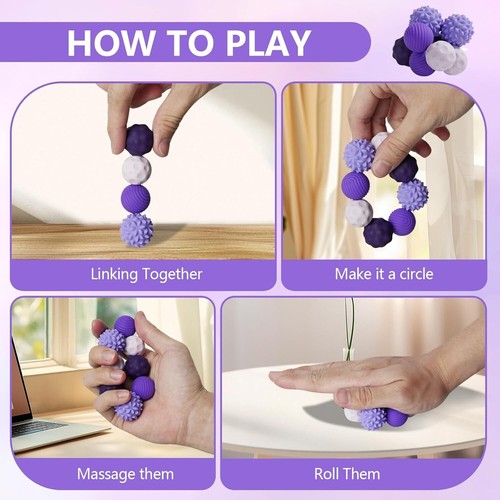 Magnetic Attraction Stress 8 Balls with Silicone Shell and Storage Box - Picture 7 of 14