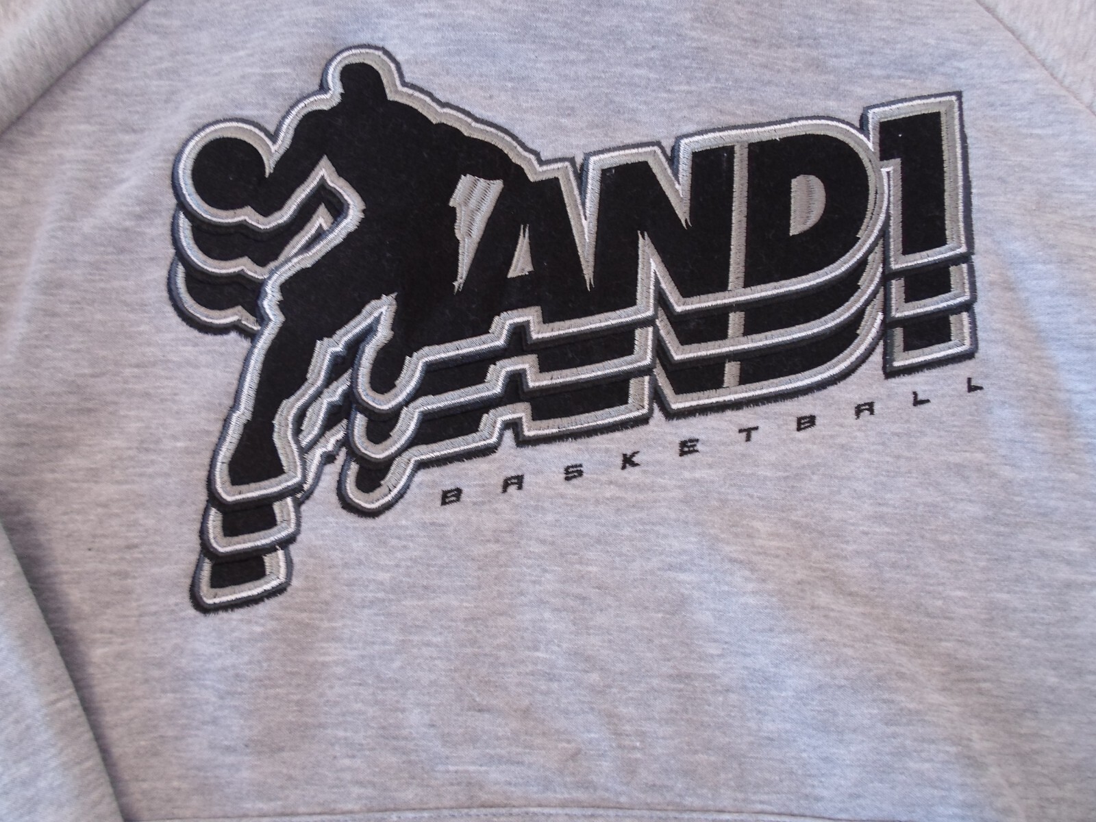 And1 Mens Baseline Black Grey Basketball Hoodie Pullover Sweatshirt L ...