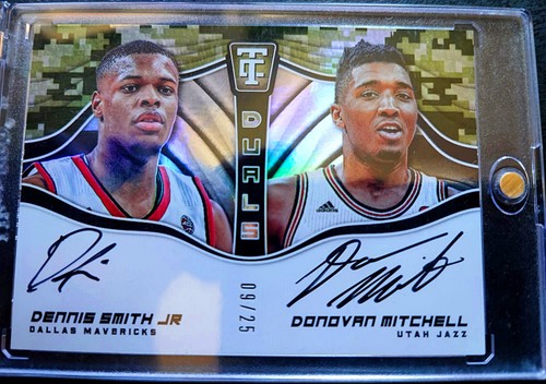 Donovan Mitchel / D.Smith 2017-18 Totally Certified Rookie Duals Auto Camo /25 - Bild 1 von 2