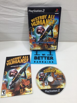 Destroy All Humans (PS2, 2005, Black Label)  ~  Complete/CIB ~ Tested & Works!