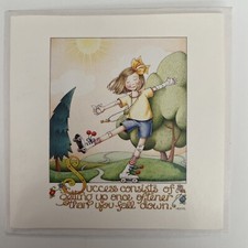 Mary Engelbreit Mini Note Cards With Envelopes Girl Skates Success Quantity 12