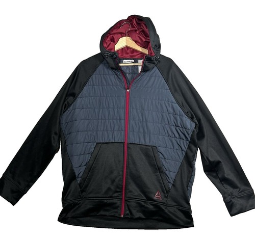 VTG 90'S Reebok Nylon Jacket BIG Vector Back Hit Teal Oversized
