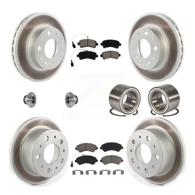 Hub Bearing Coated Brake Rotor Pads Front Rear Kit (10Pc) For Ram ProMaster 3500