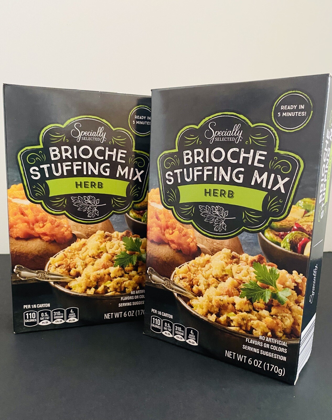 Mezcla de relleno Brioche especialmente seleccionada, 6 oz “hierba” (2 paquetes)