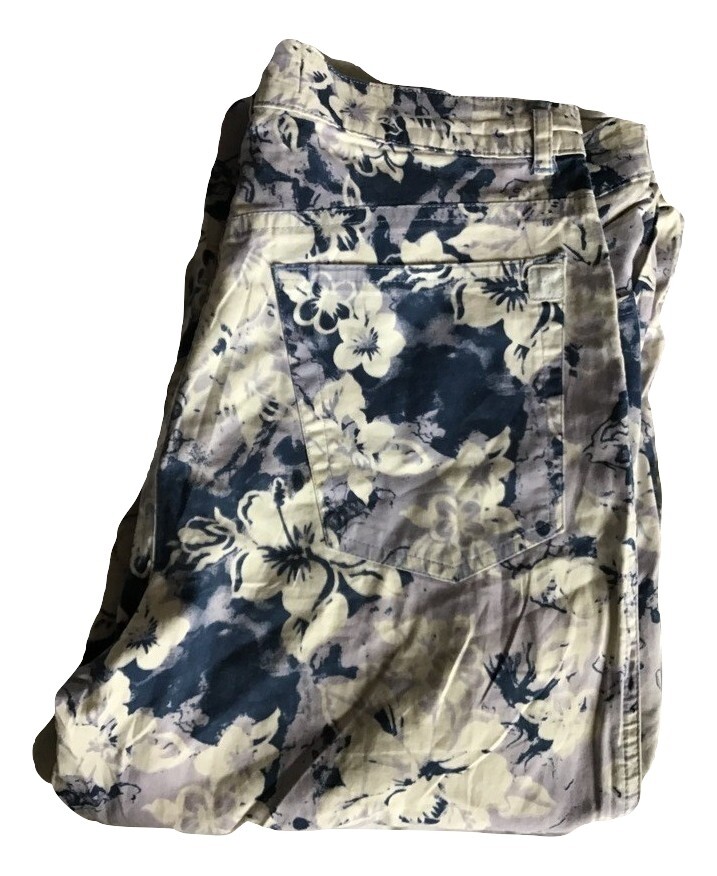 Women's Conte of Florence Floral Slim Pants Cotton Pants Size 46 image 2