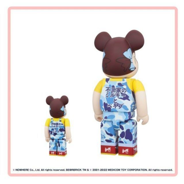 Bearbrick Peko chan BAPE Blue 400 100 | eBay