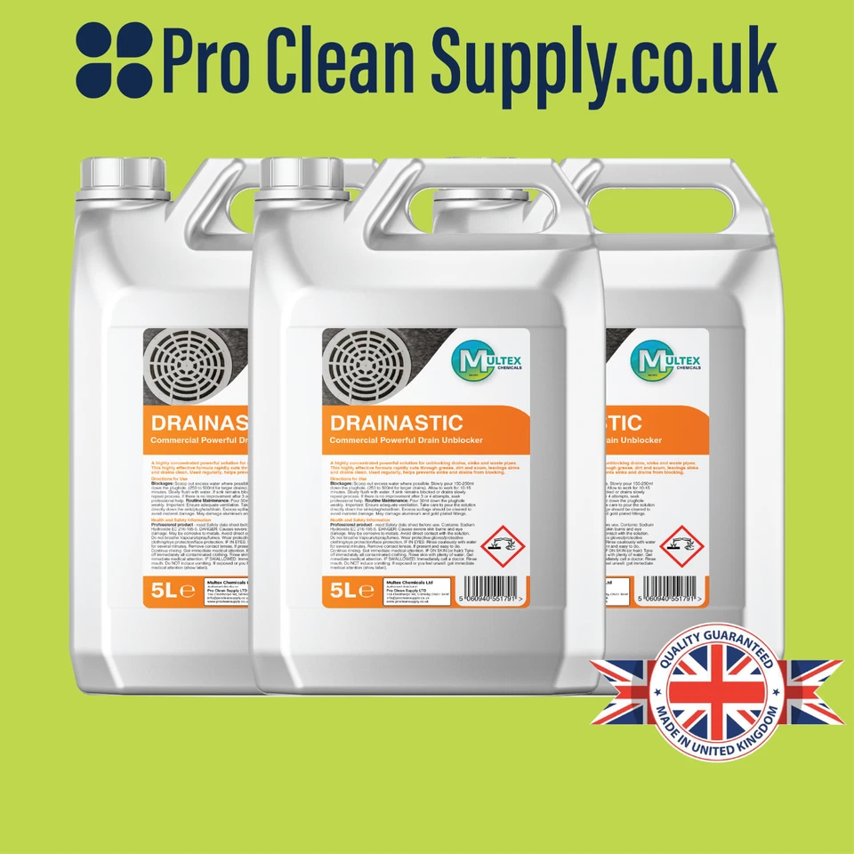 Sink and Drain Unblocker and Cleaner 5L,Industrial Strength Liquid,Concentrate. - Image 3 of 4