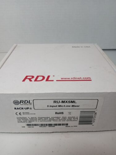 Micro/mélangeur de ligne RDL RU-MX5ML 5 entrées avec micro/sortie de ligne fantôme 24 V - Photo 1/2