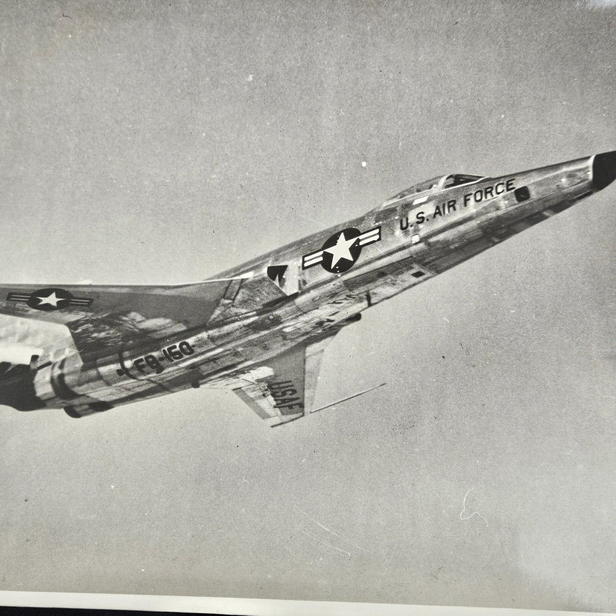 1950s US Air Force McDonnell F-101 Voodoo Plane In Flight Vintage