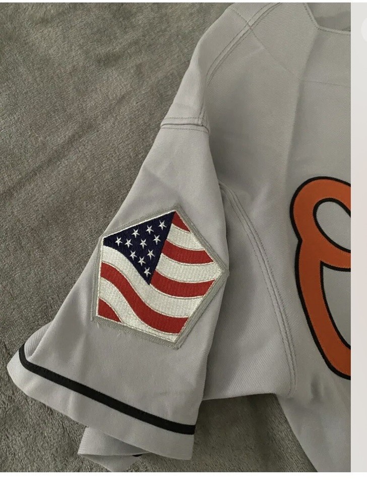 RARE 9/11/2002 ORIOLES GAME-USED ROAD JERSEY W/PENTAGON 