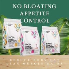 900G TWIN PACK EMRALD LABS  100% WHEY PROTEIN |No bloating OR stomach discomfort