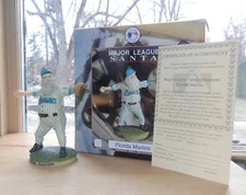 BASEBALL MLB FLORIDA MARLINS SANTA ORNAMENT by FLAMBRO 1994 MINT COA BOX NOS