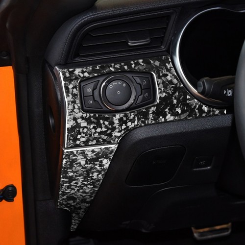 50Pcs Forged Carbon Fiber Kits Full Interior Trim Cover For Ford Mustang 2015-22 - Picture 2 of 22