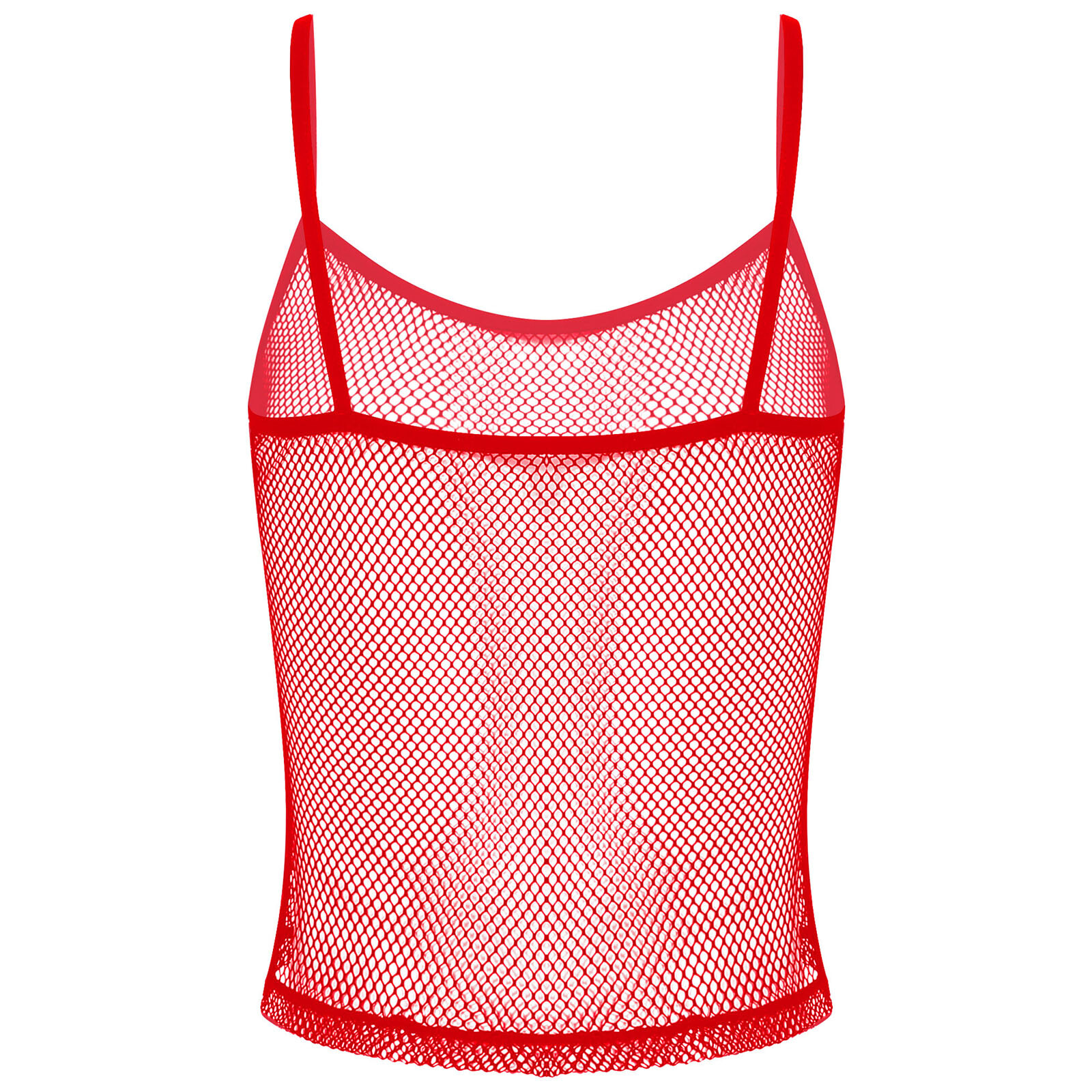 Women Sexy SeeThrough Crop Top Camisole Sleeveless Mesh Tank