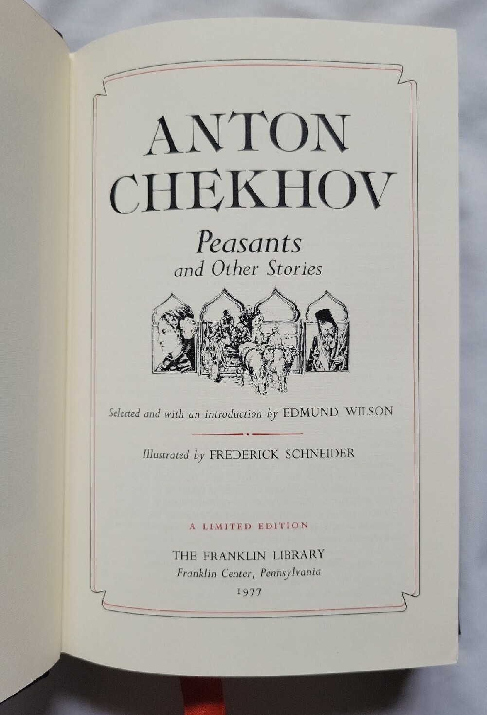 Peasants and Other Stories By Anton Chekhov (HC,1977, Franklin Library