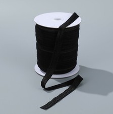 90 yards Elastic 1/2  Black Fold Over FOE for...