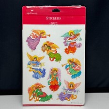 Vintage Sticker Sheets Hallmark Christmas Angels Rejoice Peace on Earth NOS