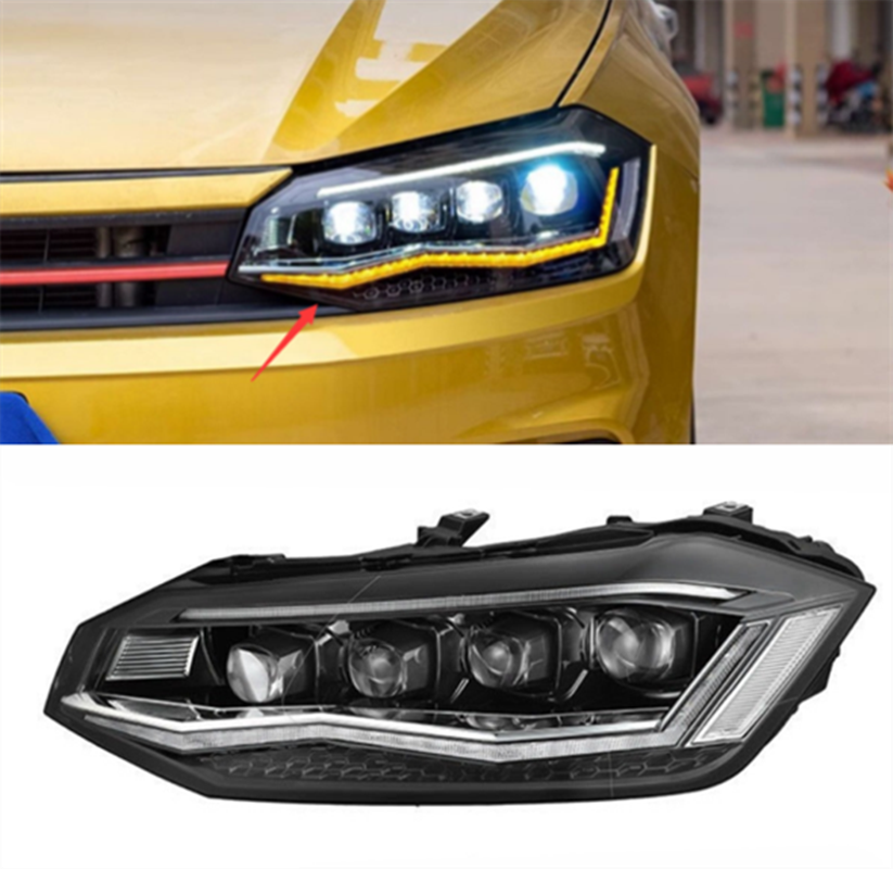 ABS Plastic Exterior Front LED headlight assembly For Volkswagen