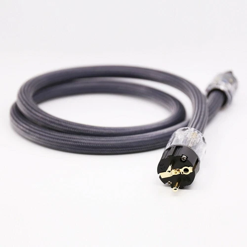 Audiophile HiFi Audio Power Cable Pure Copper EU US Schuko AU Mains Supply Cord - Picture 9 of 17