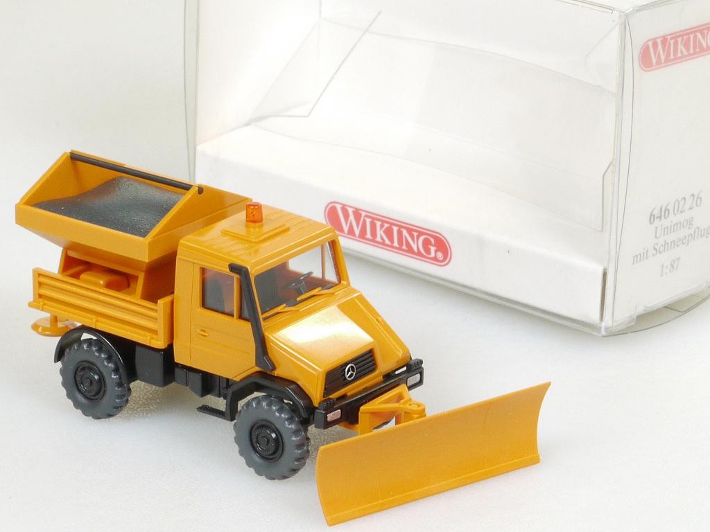 Wiking 6460226 MB Mercedes Unimog 1300 Snow Plow Mint! OVP 1:87