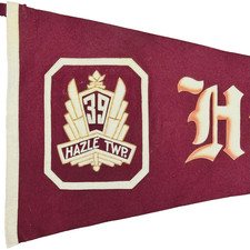 Hazle Township Hazleton PA High School Class of 1939 Felt Pennant 34"W SEWN