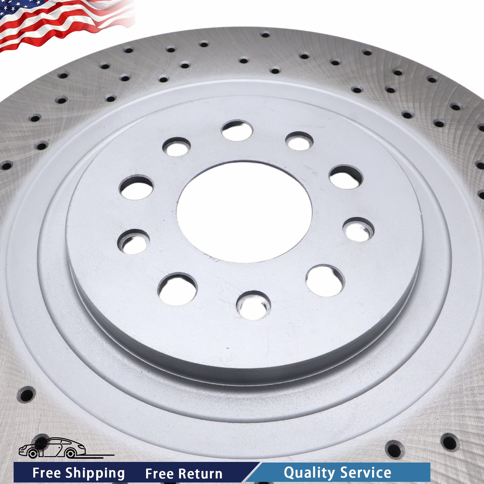 Pair Front Brake Rotors 670030935 Fit Maserati Ghibli Quattroporte Brake Disc