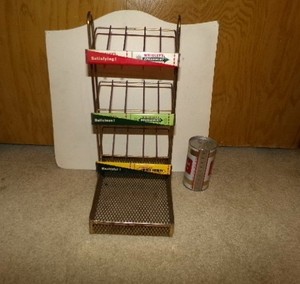 vintage WRIGLEYS GUM store counter top metal rack display