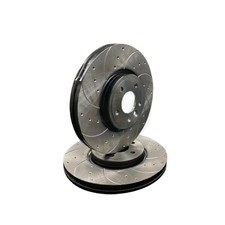 PER JEEP WRANGLER (JK) 2.8 CRD 3.6 V6 3.8 COPPIA DISCHI FRENO ANTERIORI FORATI SCANALATI