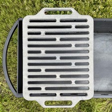 Barbecue Portatile in Acciaio Fire Pit, Area di Cottura da Esterno di 420 x 300 mm